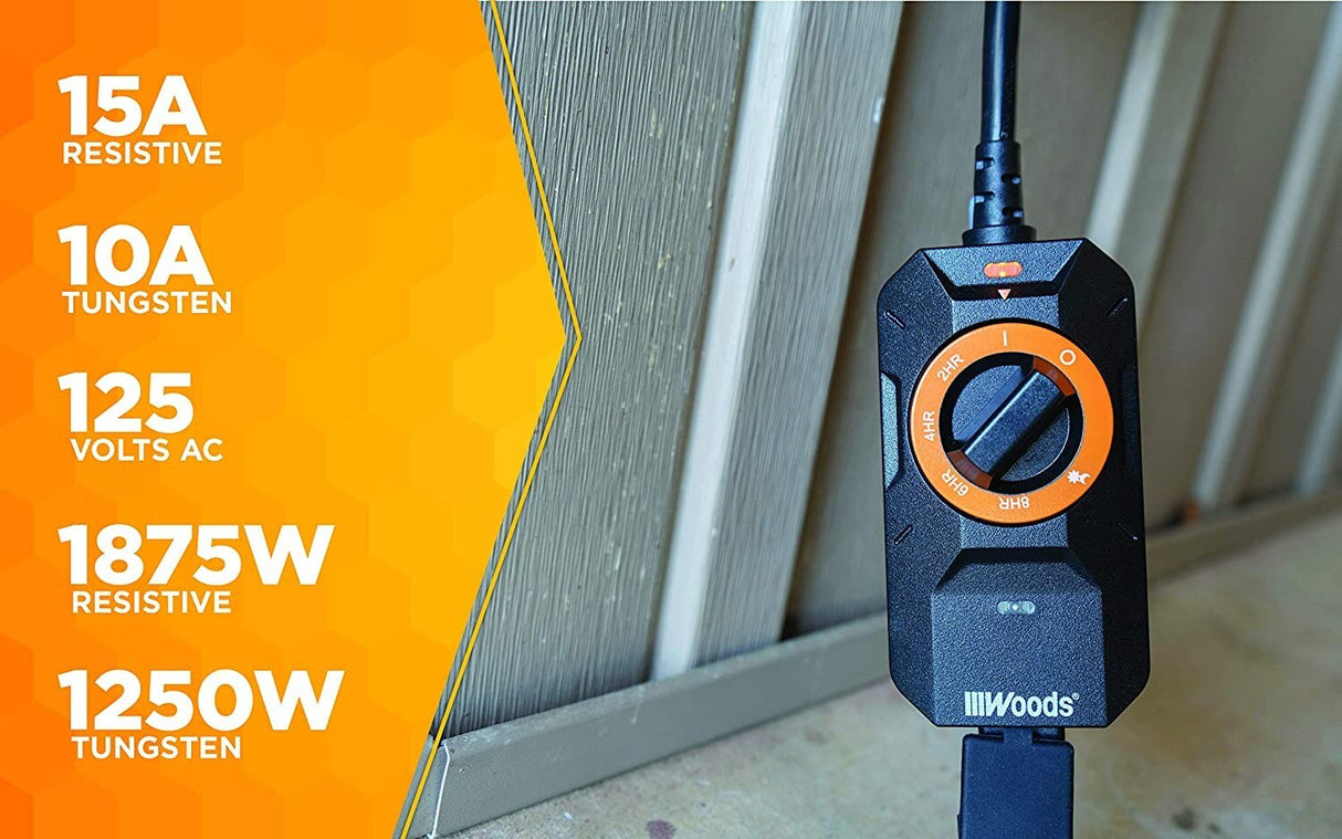 Woods 50121WD Outdoor Dusk to Dawn Lighting Timer, 1 Grounded Outlet - 8