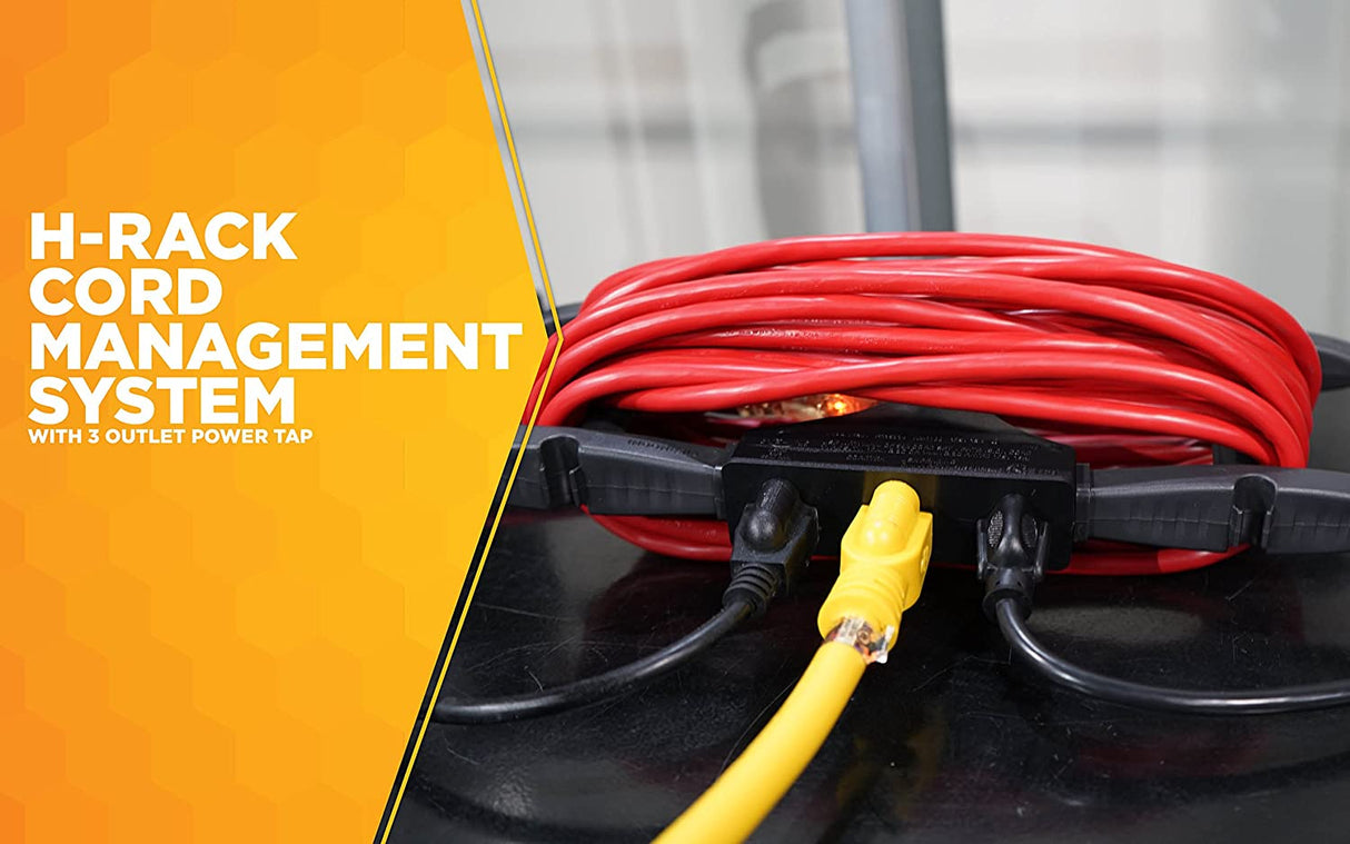 Woods 547737 Rack Cord Management System with Three Outlet Power Tap - 2