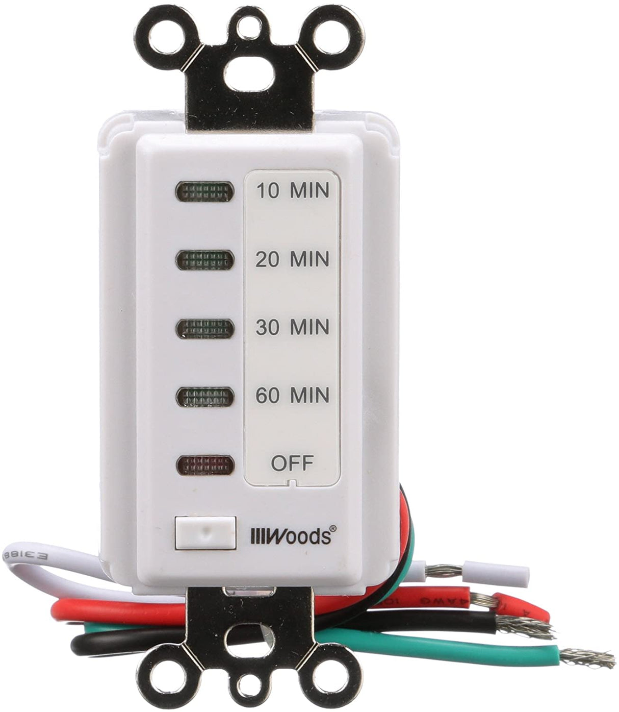 Woods 59008 In-Wall 60-Minute Digital Countdown Timer, White - 3