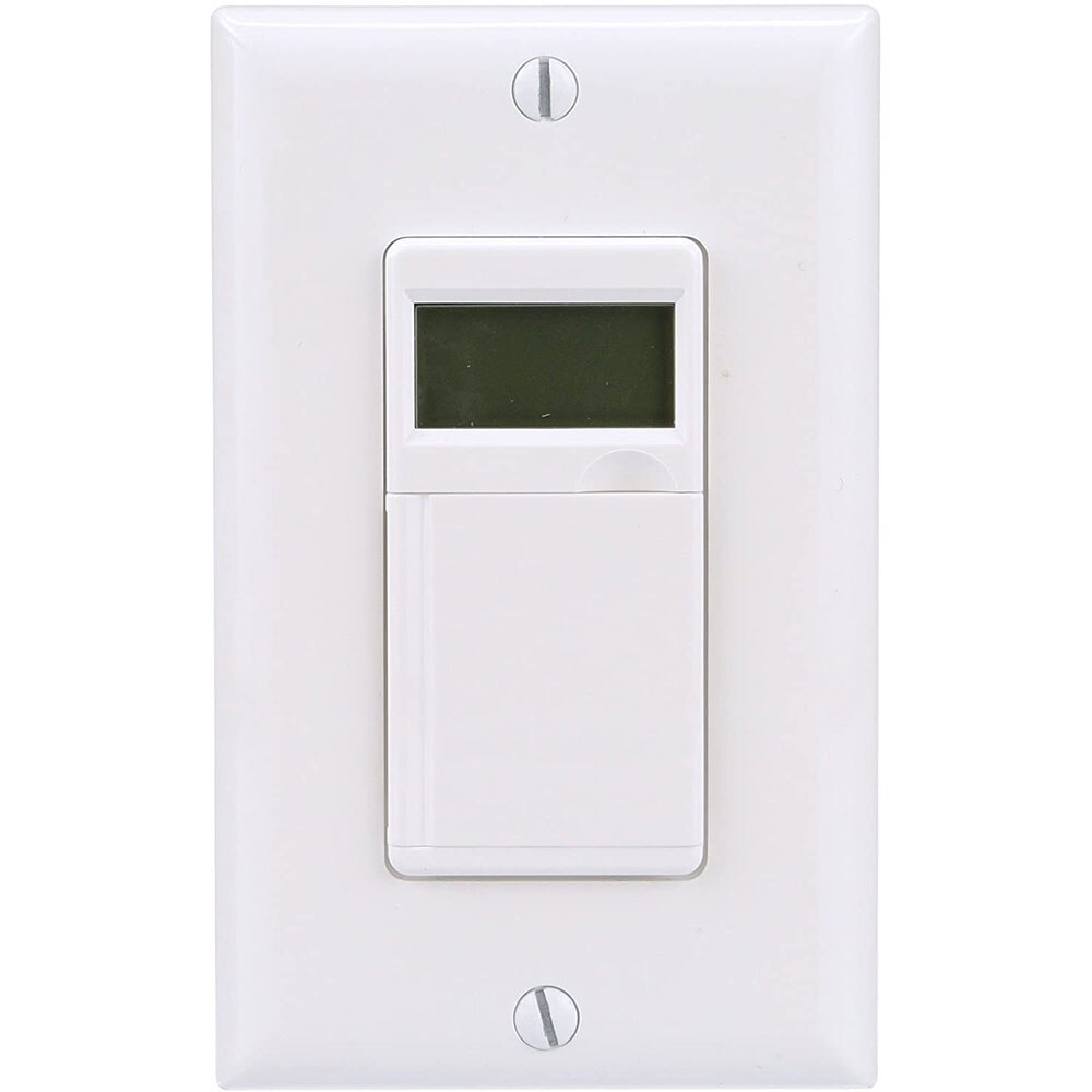 Woods 59020WD In-Wall Digital 7-Day Programmable Timer with No Neutral Wire, 125-Volt, 60-Hertz /