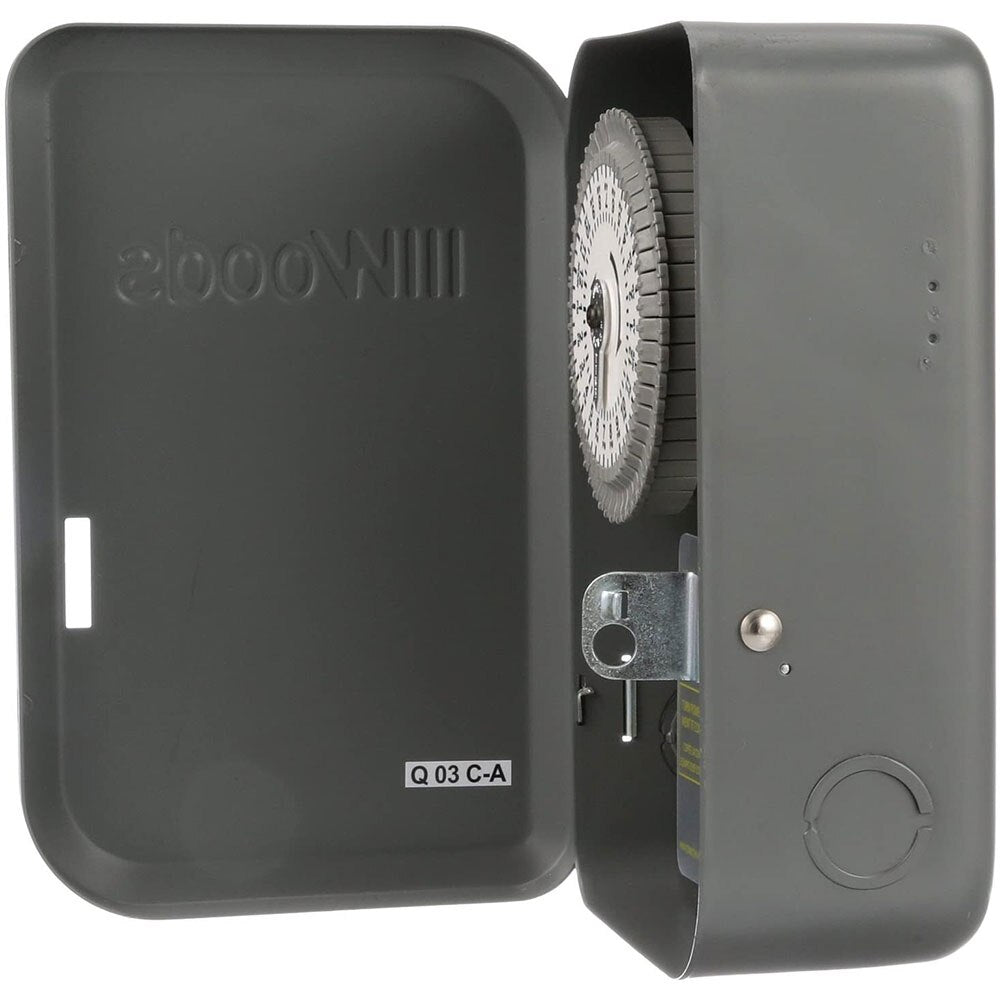 Woods 59101 59101WD Indoor 24-Hour Heavy Duty Mechanical Time Switch, 120V/40A SPST - 2
