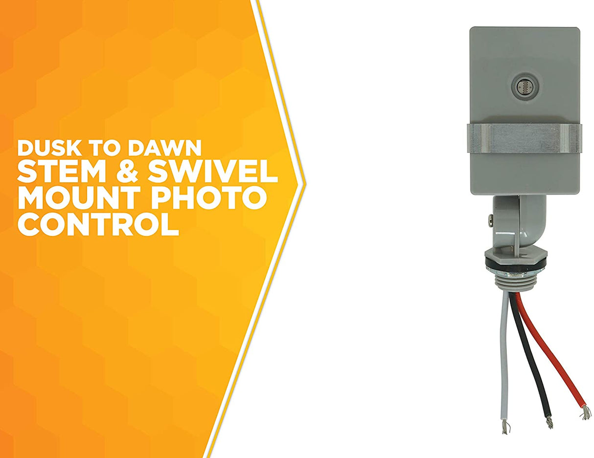 Woods 59411 59411WD Outdoor Hardwired Stem Light Control with Photocell, Compatible with Most T - 3