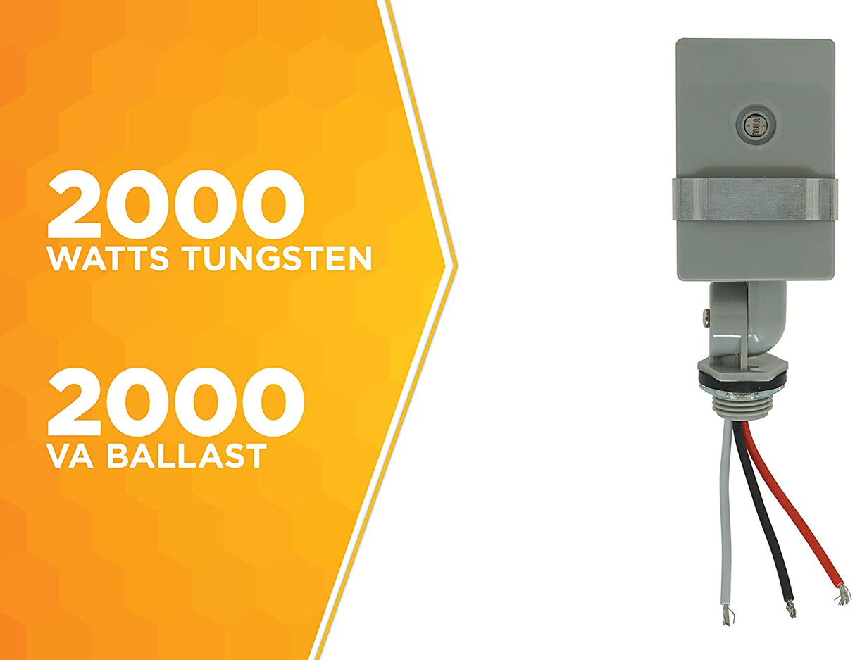 Woods 59411 59411WD Outdoor Hardwired Stem Light Control with Photocell, Compatible with Most T - 7