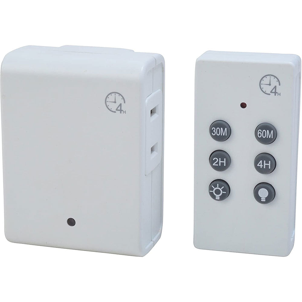 Woods 59781 59781WD Indoor Wireless Remote Control Timer with Countdown, Plug-In, 1 Polarized Outlet
