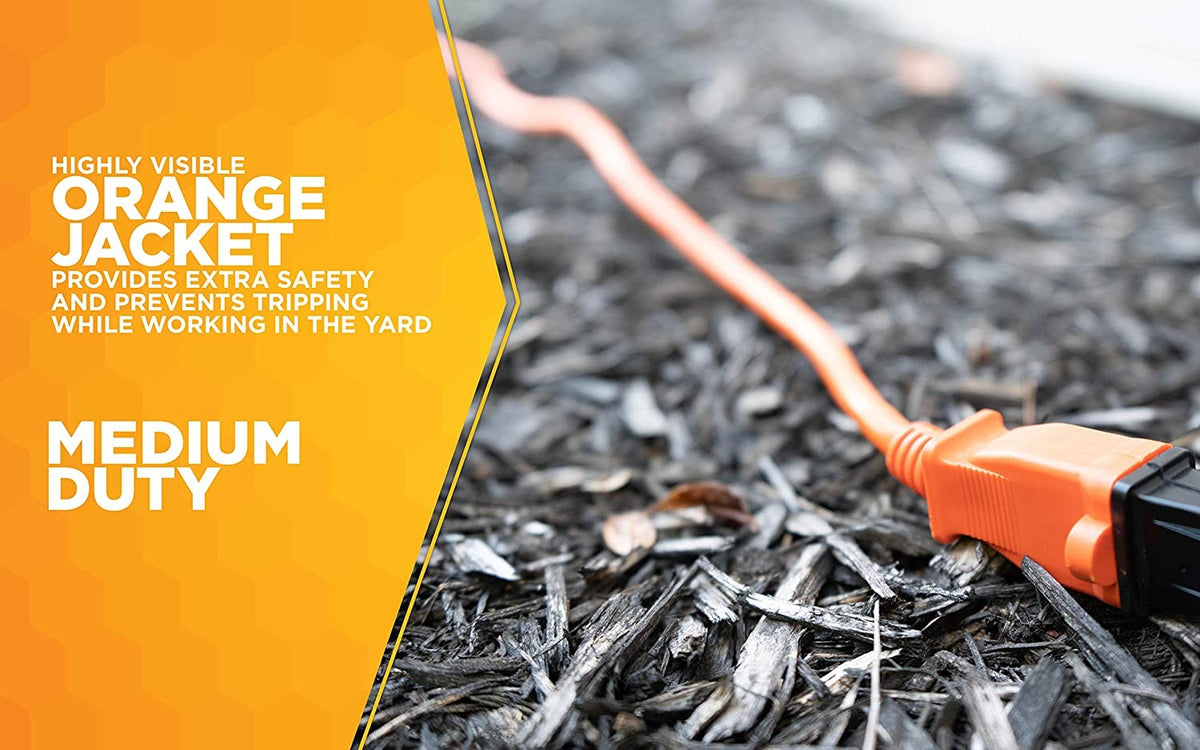 Woods 723 16/2 SJTW General Purpose Extension Cord, Medium Duty, Ideal for Landscaping and Powe - 8