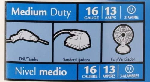 Woods 832 SPT-2 16/3 Flat Utility Extension Cord, 50-Foot, Yellow - 3