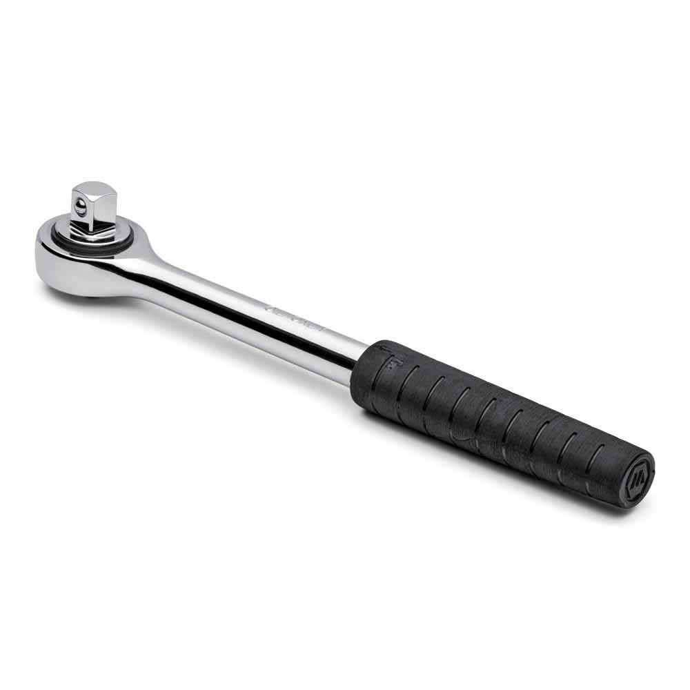 Wright Tool 3400 3/8" Drive Round Head Ratchet with Nitrile Grip 7-1/32" Length - 2