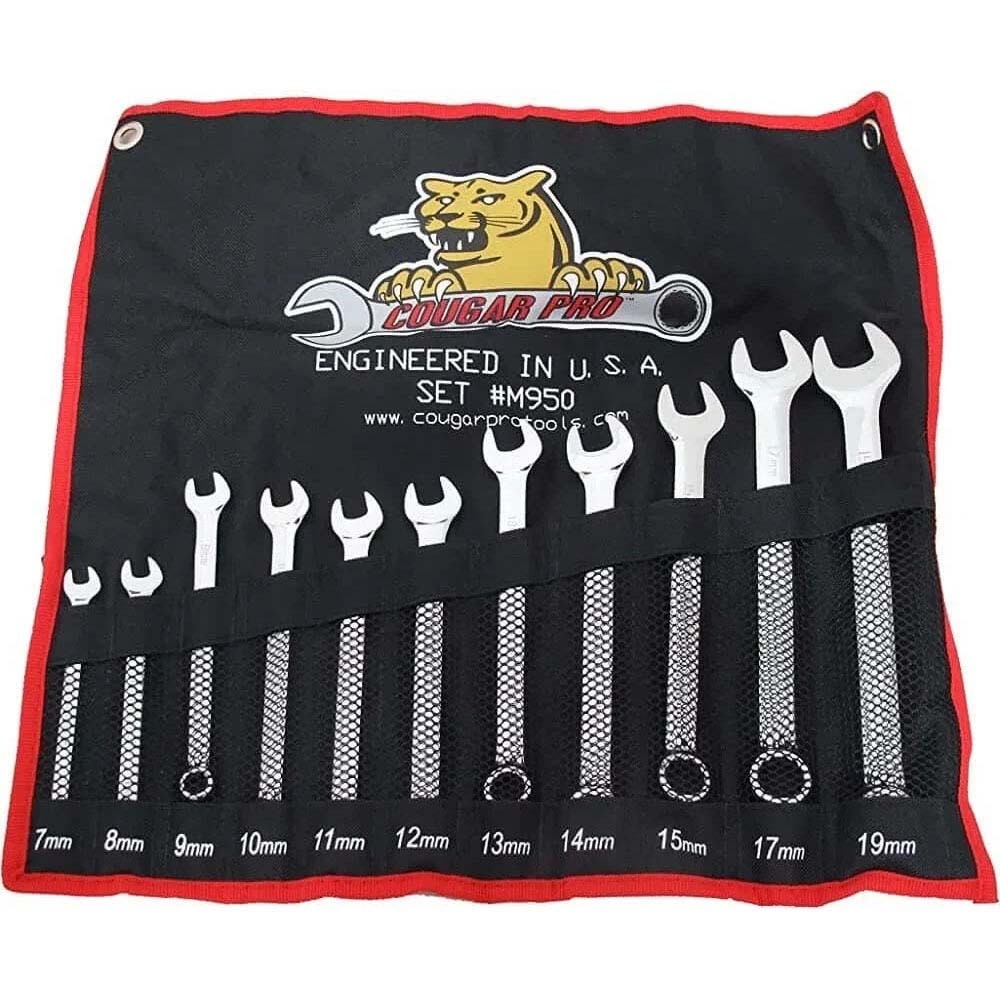 Wright Tool M950 11 pc. Metric Full Polished Combination Wrench Set