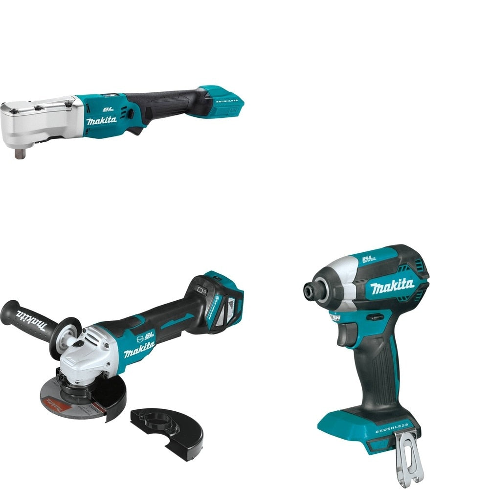 Makita XAG20Z Cut-Off/Angle Grinder W/ XLT05Z Angle Impact Wrench and FREE XDT13Z Impact Driver