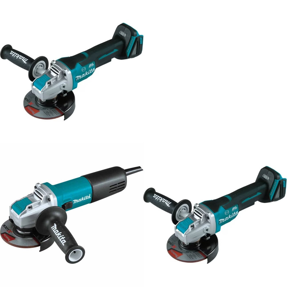 Makita XAG26Z X-LOCK Angle Grinder, 2 Pack Kit W/ FREE GA4570 Angle Grinder