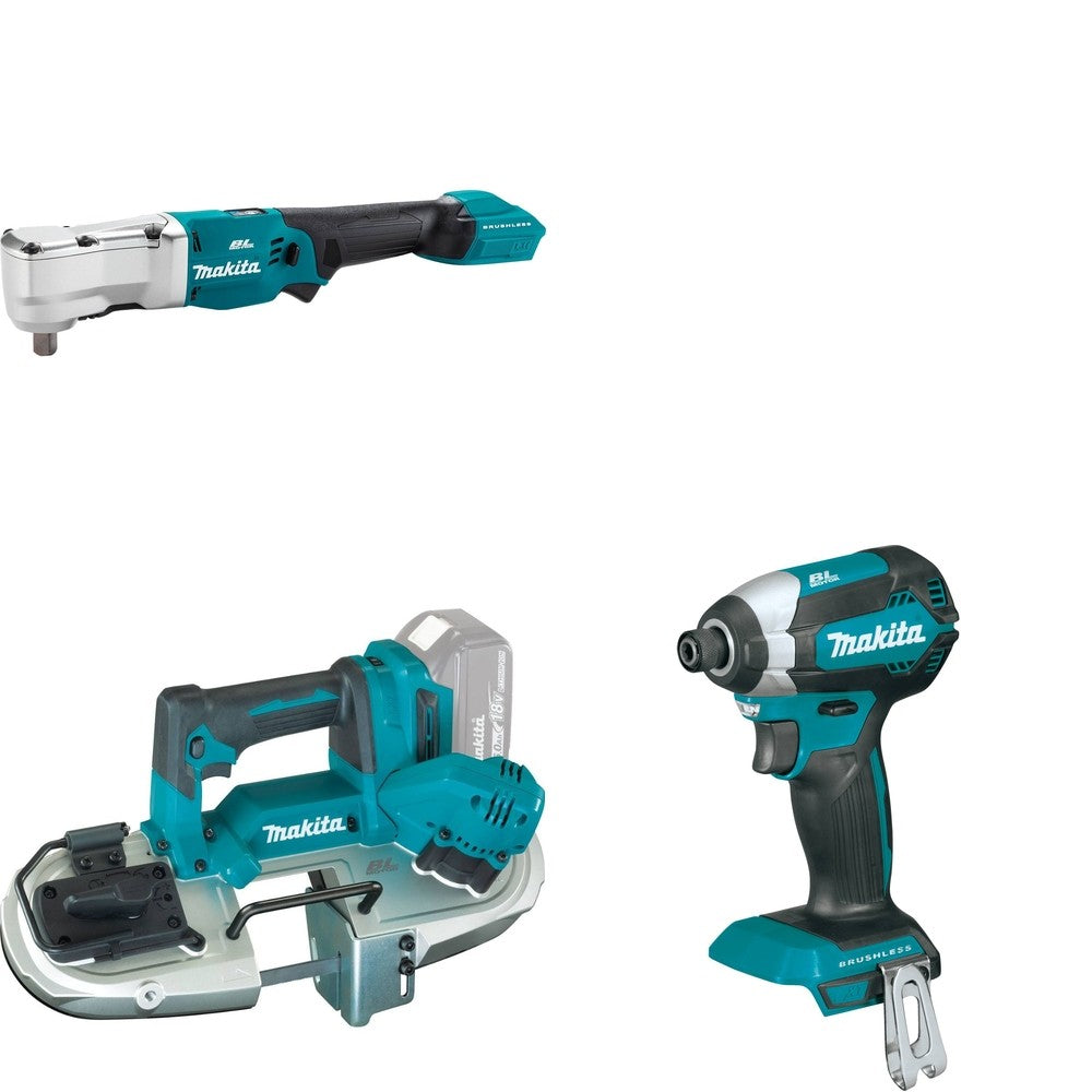 Makita XBP04Z Compact Band Saw W/ XLT05Z Angle Impact Wrench and FREE XDT13Z Impact Driver