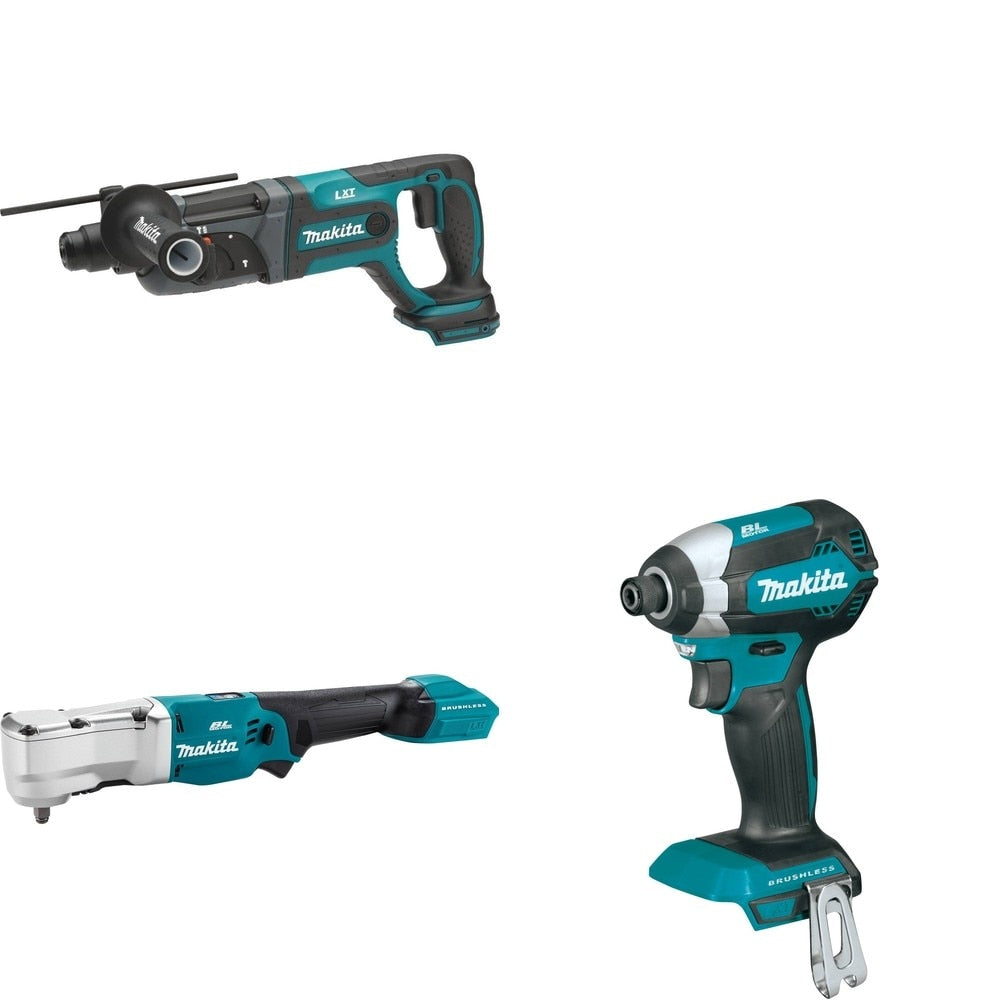 Makita XLT03Z Angle Impact Wrench W/ XRH04Z Rotary Hammer and FREE XDT13Z Impact Driver