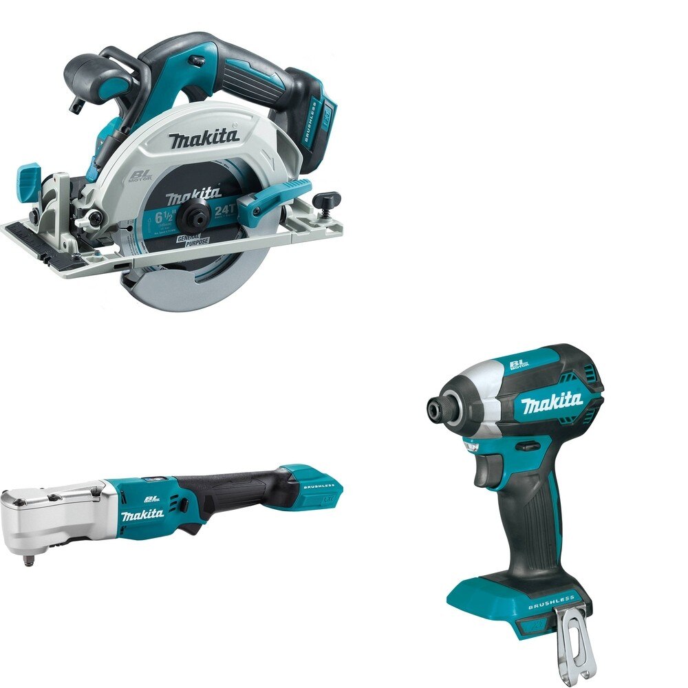 Makita XLT03Z Angle Impact Wrench W/ XSH03Z Circular Saw and FREE XDT13Z Impact Driver
