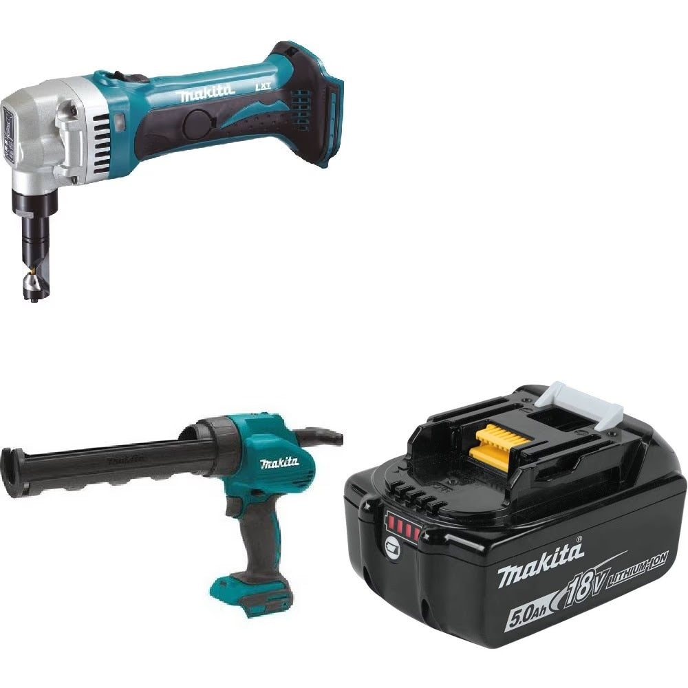 Makita XNJ01Z Nibbler Kit W/ XGC01Z Caulk Gun and FREE BL1850B Battery