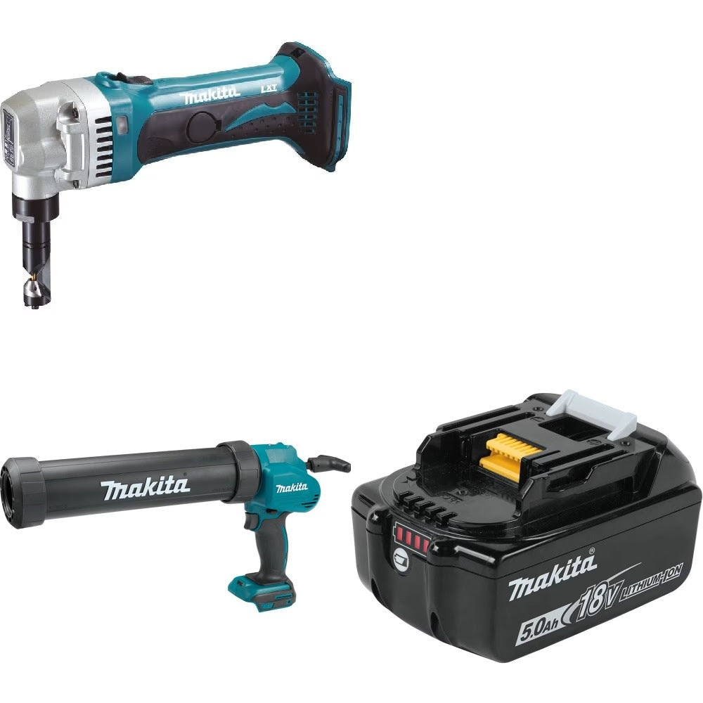 Makita XNJ01Z Nibbler Kit W/ XGC01ZC Caulk Gun and FREE BL1850B Battery