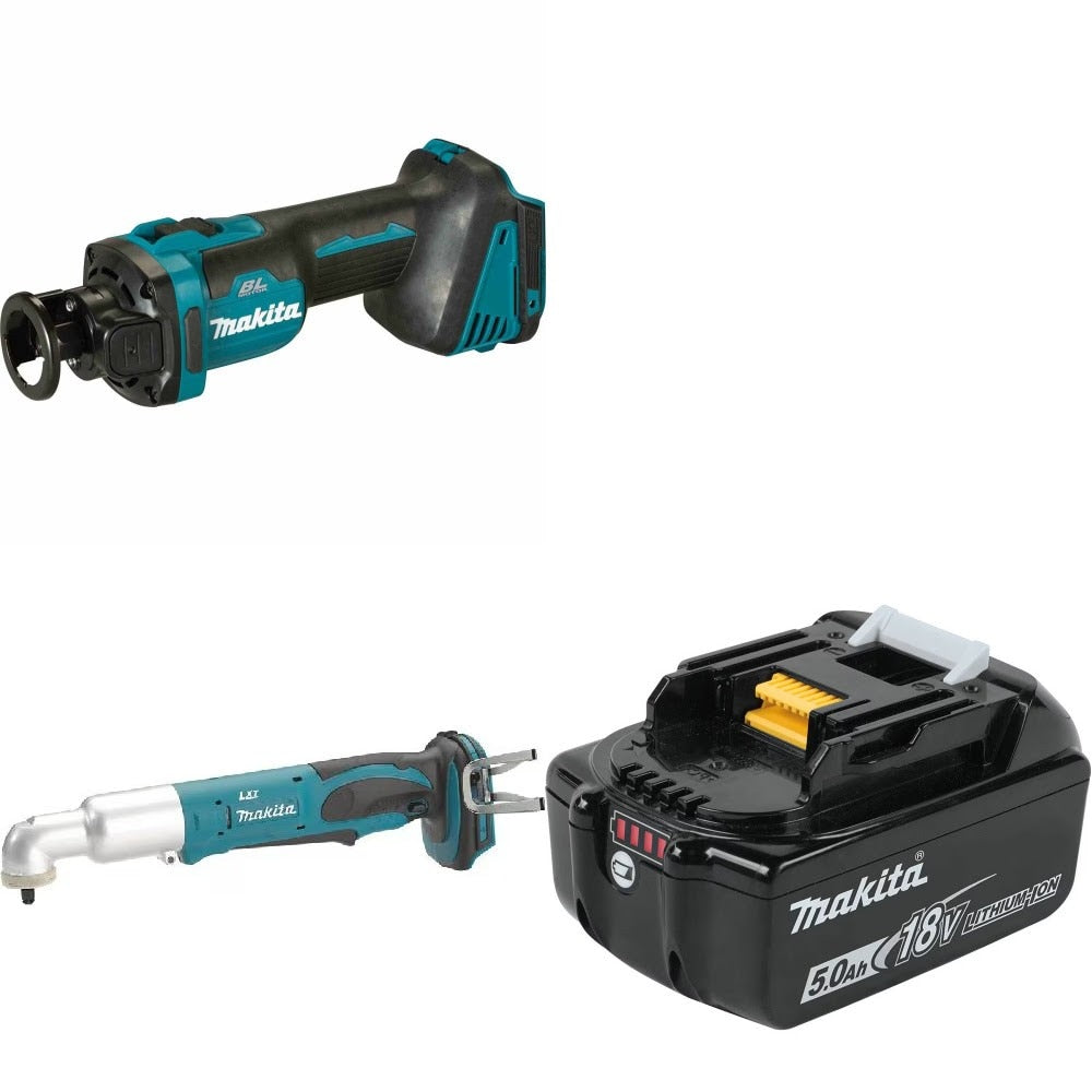 Makita XOC02Z Cut-Out Tool Kit W/ Angle Impact and FREE 5.0Ah Battery