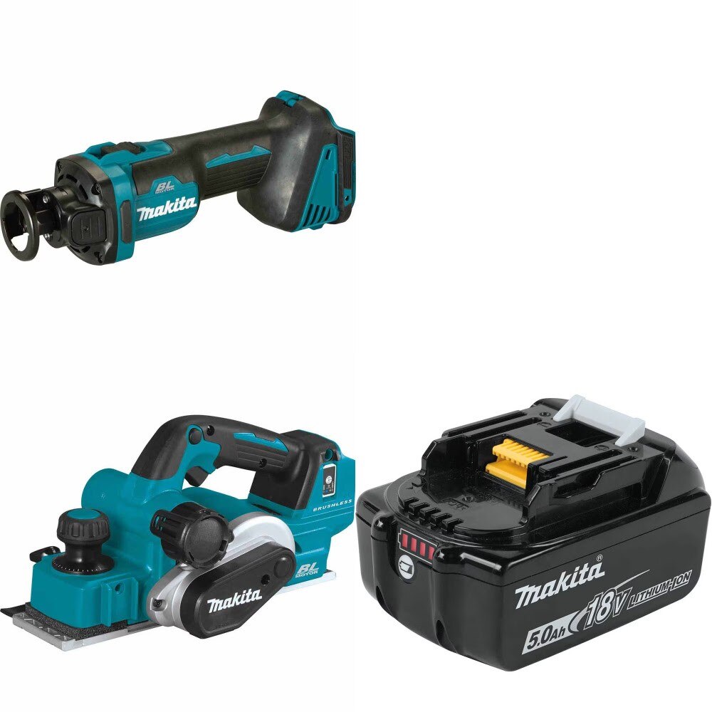 Makita XOC02Z Cut-Out Tool Kit W/ XPK02Z Planer and FREE BL1850B Battery