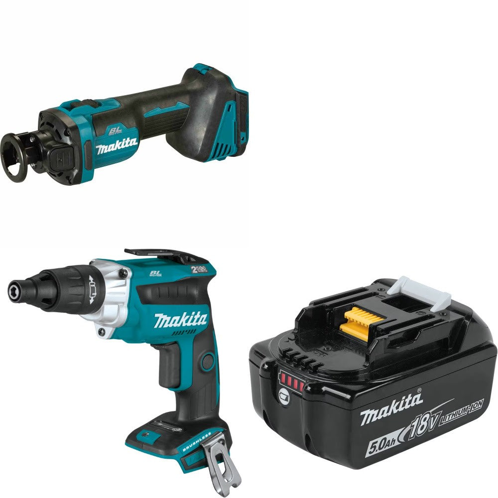 Makita XOC02Z Cut-Out Tool Kit W/ XSF05Z Screwdriver and FREE Battery