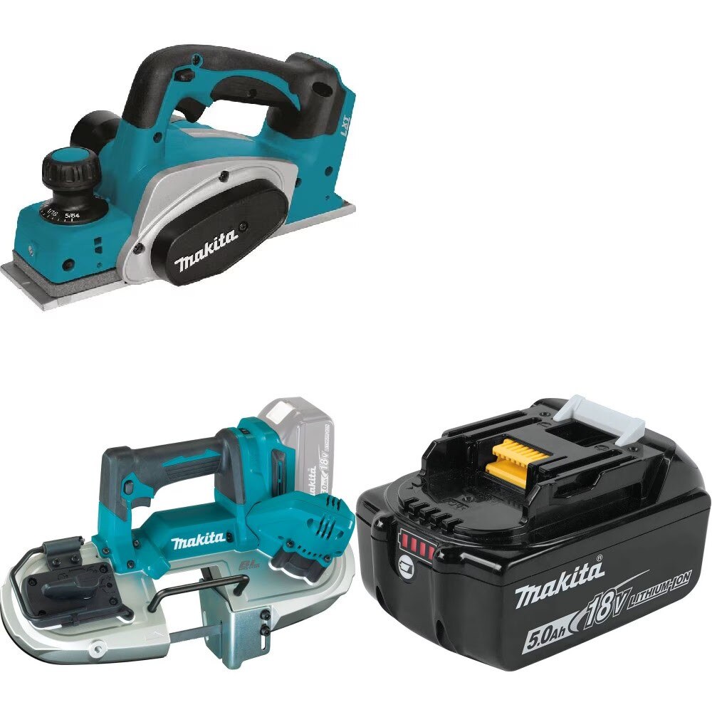 Makita XPK01Z Planer Kit W/ XBP04Z Band Saw and FREE BL1850B Battery