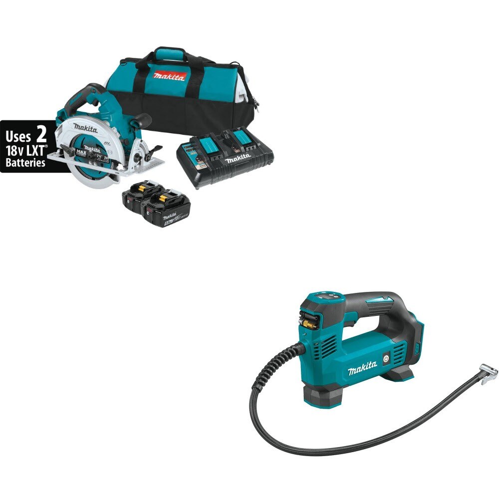 Makita XSH06PT Circular Saw Kit W/ FREE DMP180ZX 18V Inflator