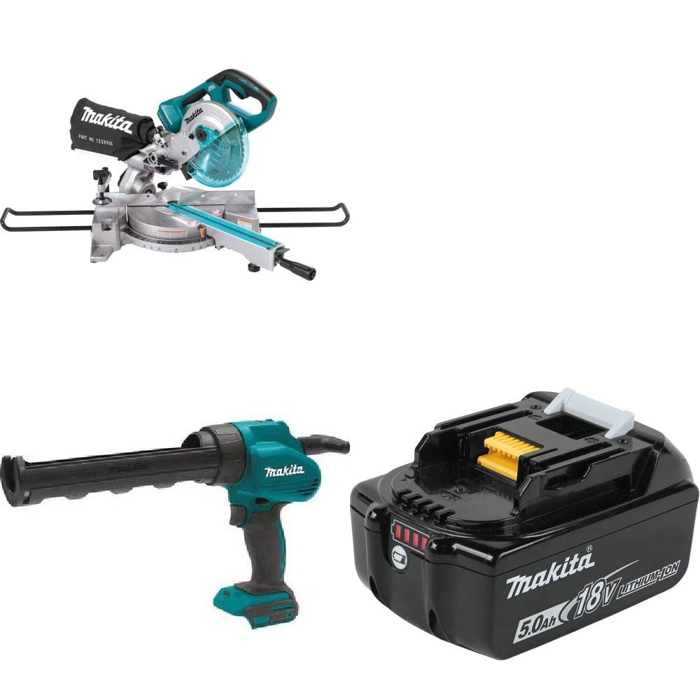 Makita XSL02Z Miter Saw Kit W/ XGC01Z Caulk Gun and FREE Battery