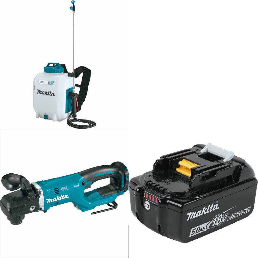 Makita XSU01Z Backpack Sprayer Kit W/ XAD06Z Angle Drill and FREE BL1850B Battery