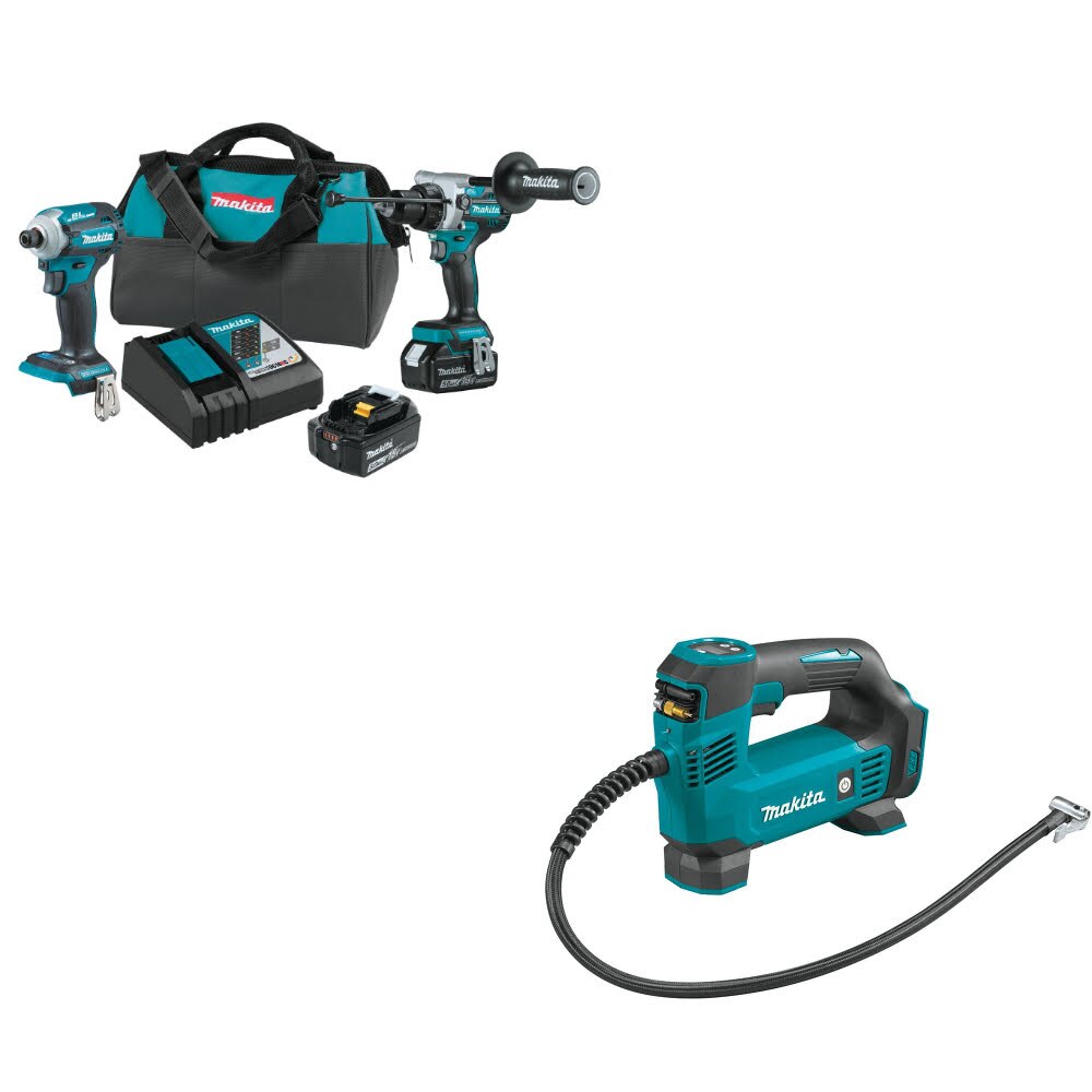 Makita XT288T 18V LXT® Li-Ion 2-Pc. Combo Kit W/ FREE DMP180ZX 18V LXT Inflator