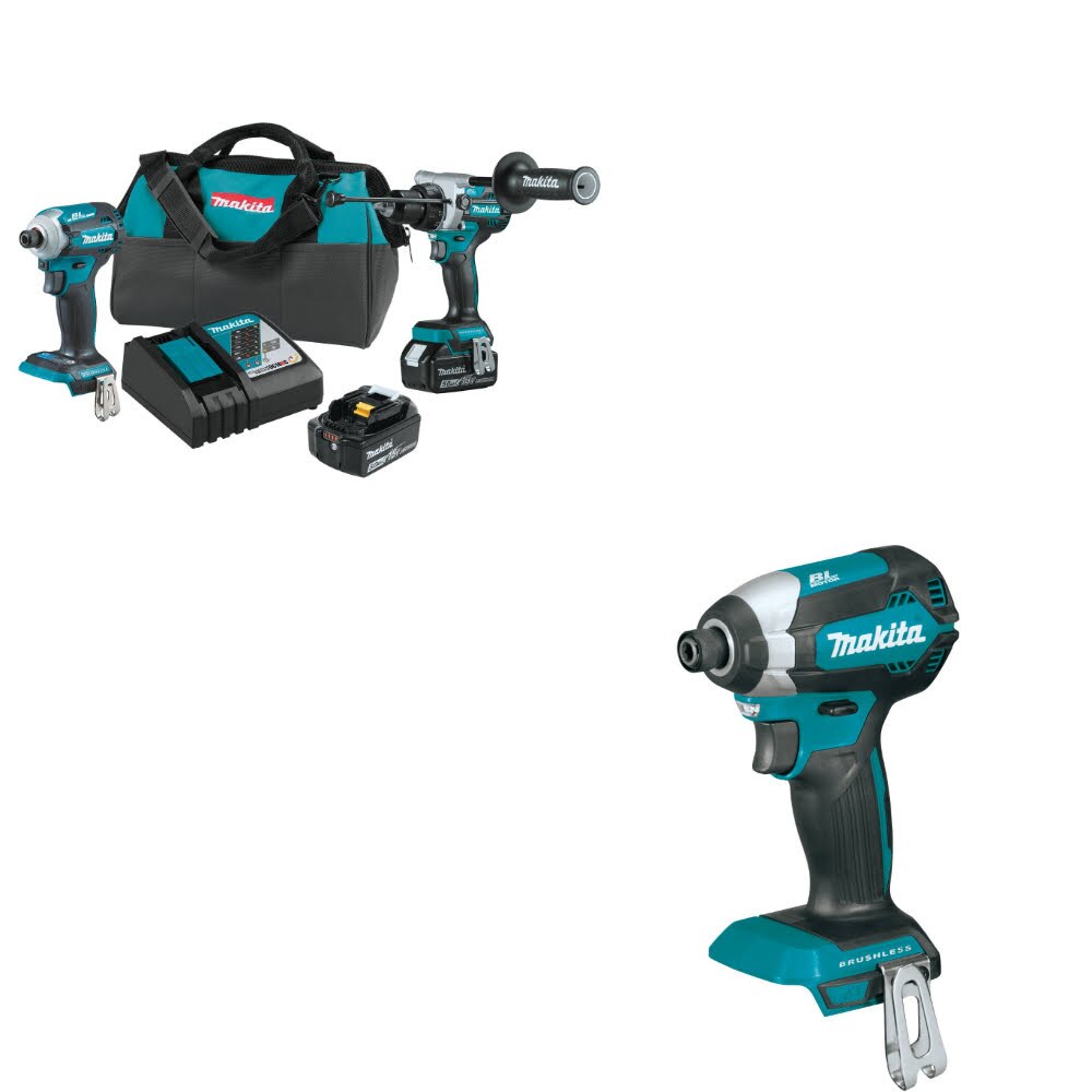Makita XT288T 18V LXT 2-Pc. Combo Kit W/ FREE XDT13Z 18V LXT Impact Driver-Bare