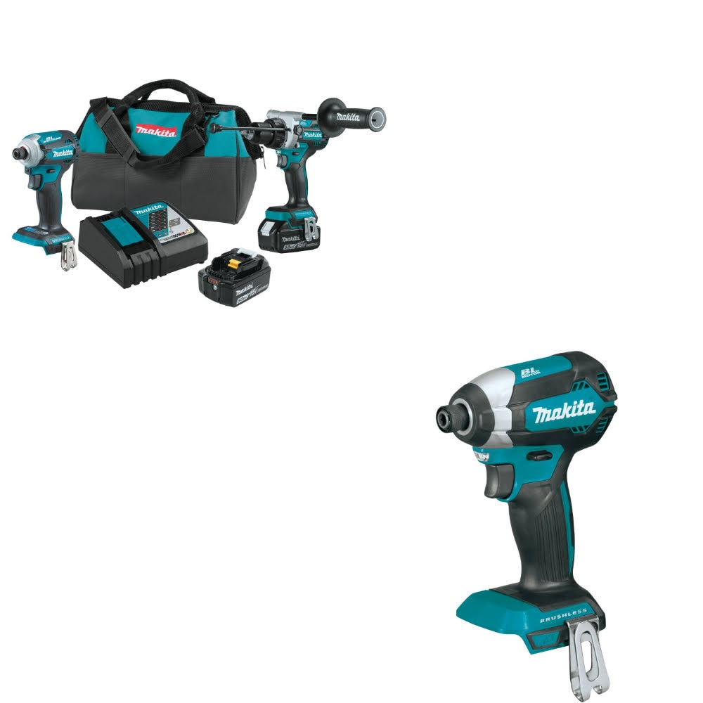 Makita XT288T 18V LXT 2-Pc. Combo Kit W/ FREE XDT13Z 18V LXT Impact Driver-Bare