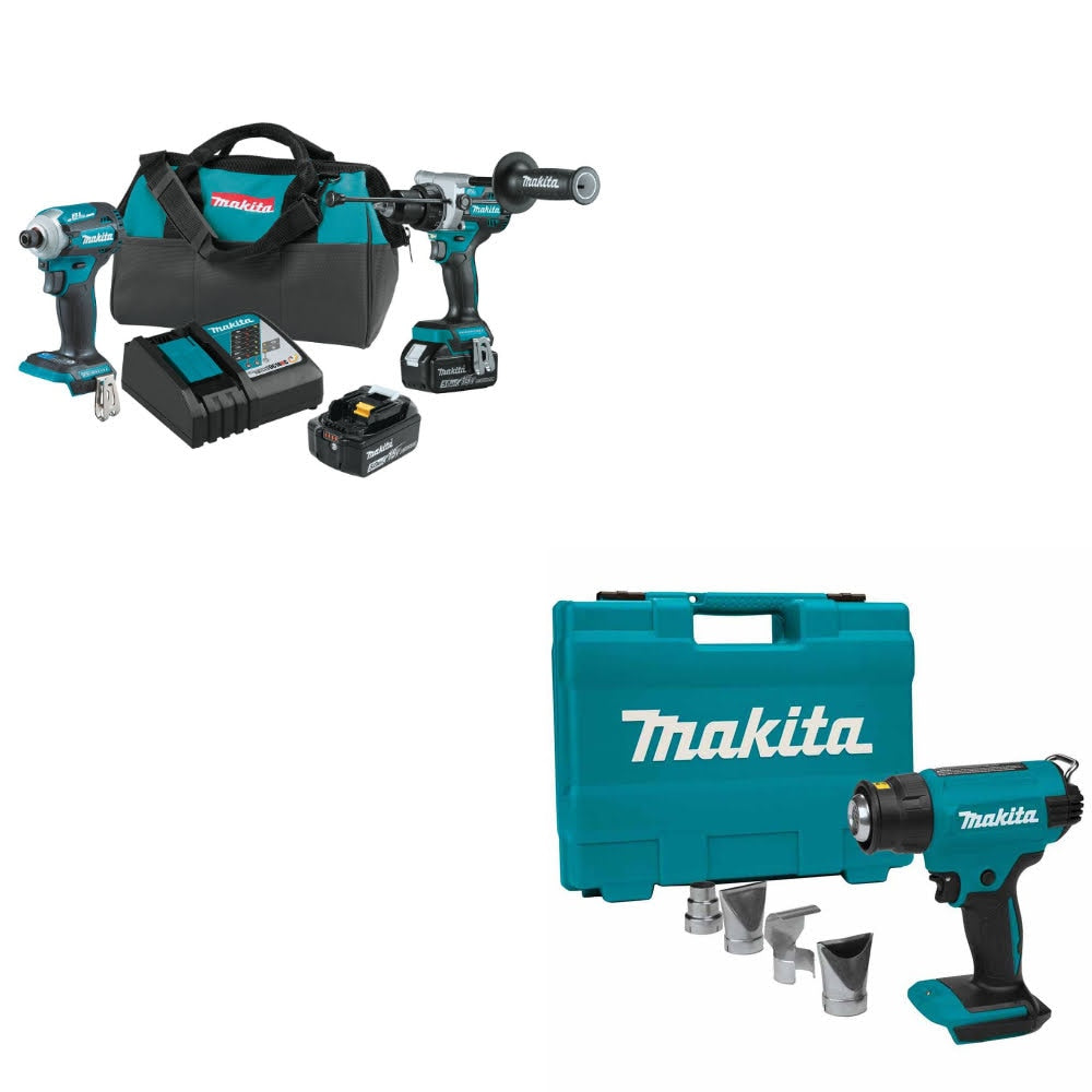 Makita XT288T 18V LXT® Li-Ion 2-Pc. Combo Kit W/ FREE XGH01ZK 18V LXT Heat Gun