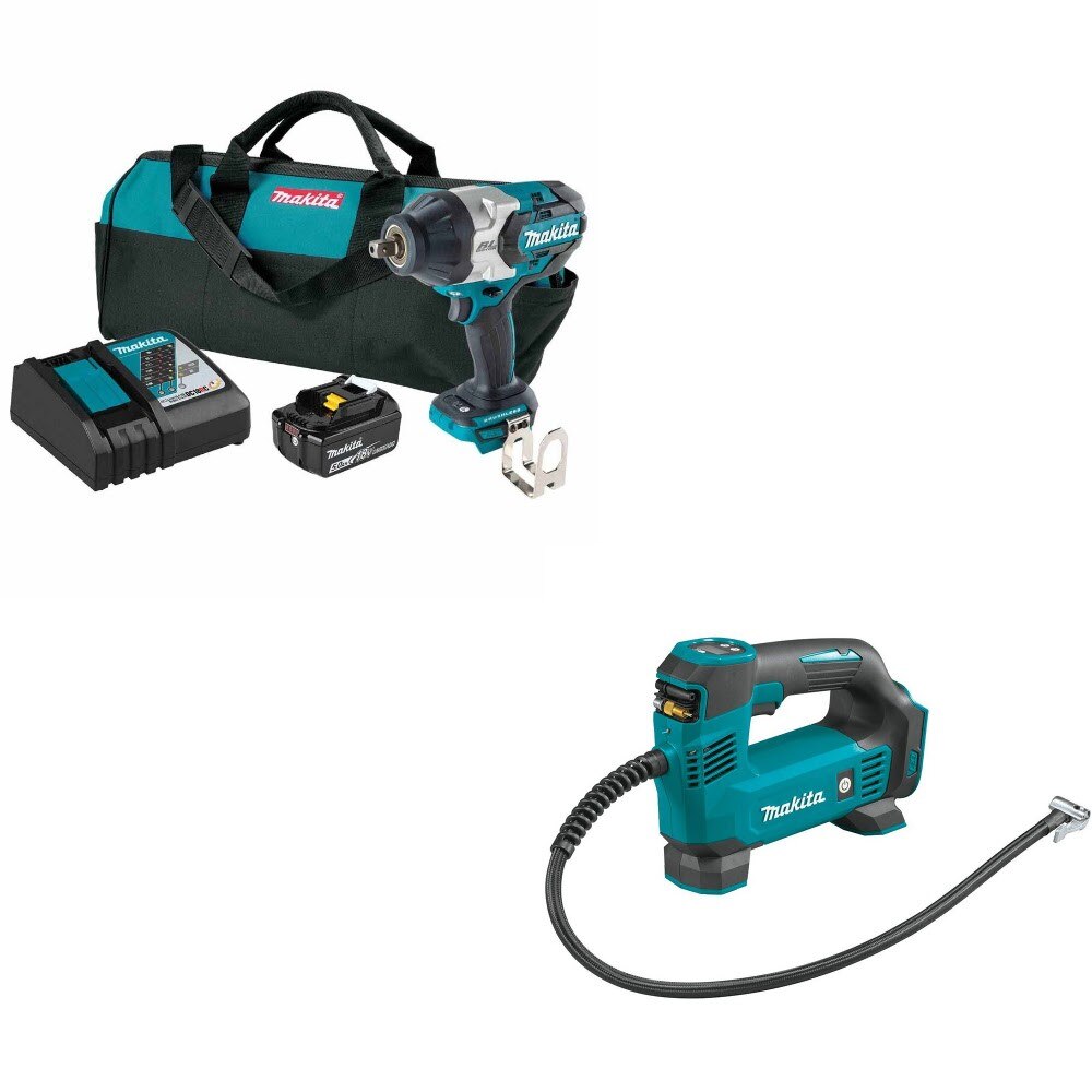 Makita XWT19T Impact Wrench Kit W/ FREE DMP180ZX Inflator