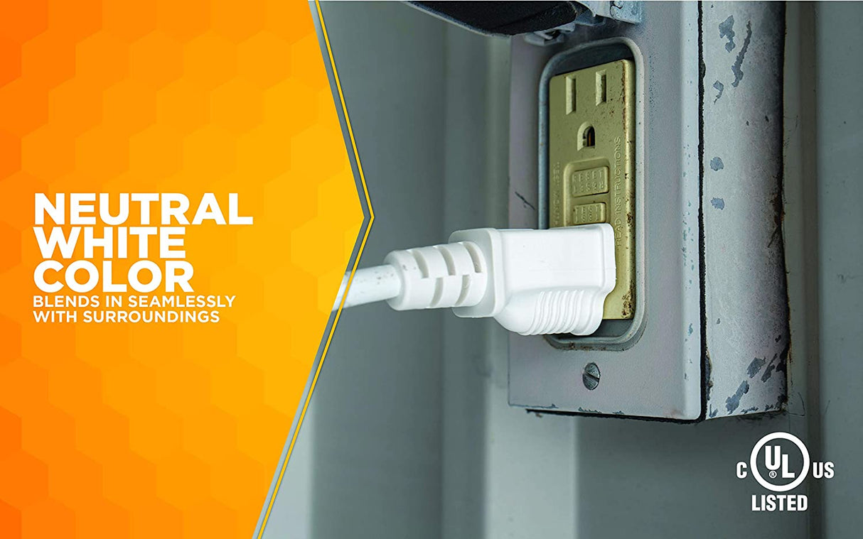 Yard Master 992382 White Patio 40-Foot, 3-Pronged, 16 Gauge Extension Cord, 13 AMPS, 125 Volts, - 7