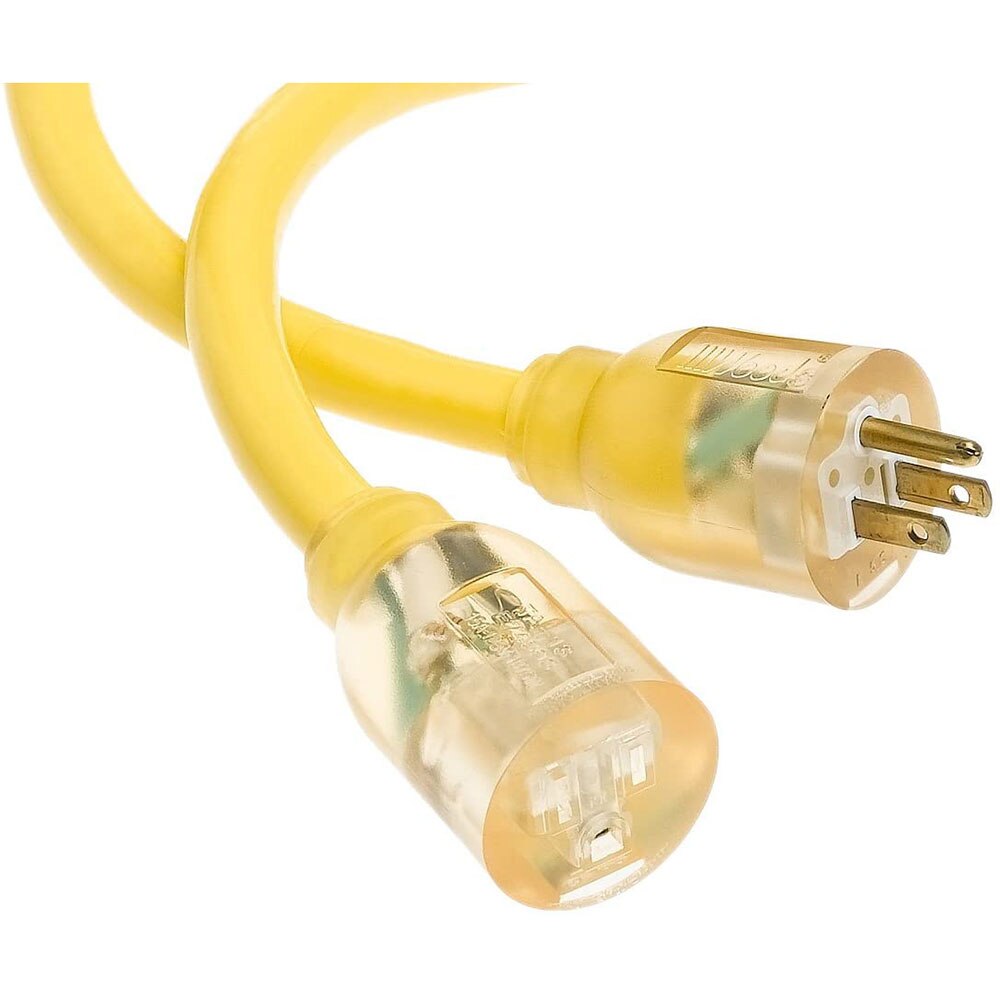 Yellow Jacket 2805 10/3 Heavy-Duty 15-Amp SJTW Contractor Extension Cord with Lighted End, 50-Feet - 2