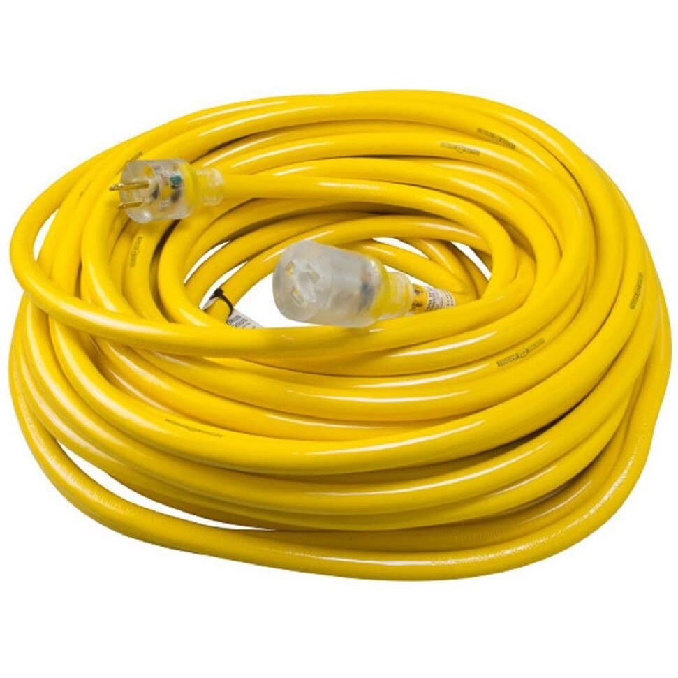 Yellow Jacket 2806 Contractor Extension Cord with Lighted End, 100 Foot