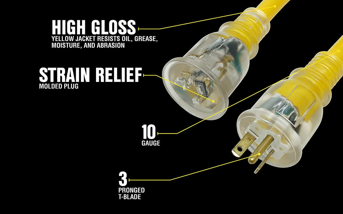 Yellow Jacket 2992 Generator Cord, 100 Foot - 6