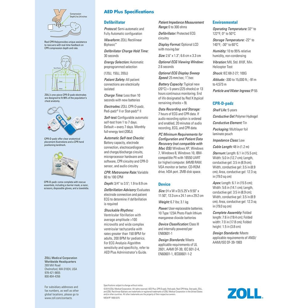 Zoll 8000-004007-01 Fully Automatic AED Plus Package with Medical Prescription - 4