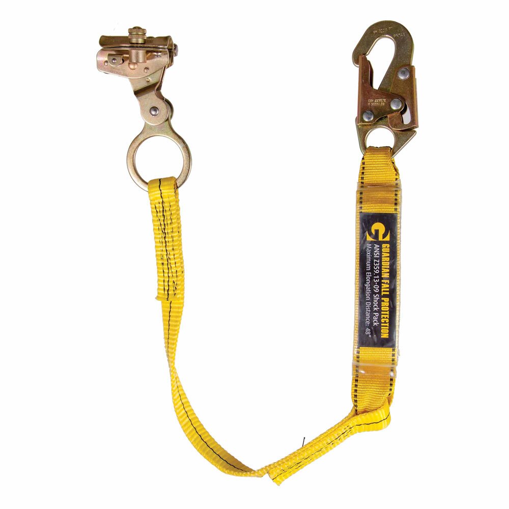 Guardian 01503 Rope Grab with Attached 3' Shock Absorbing Lanyard