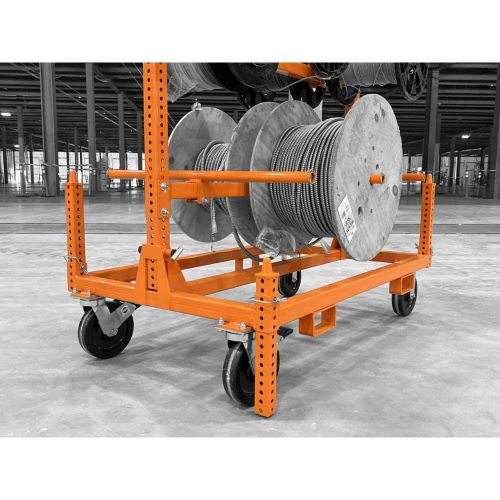 iTOOLco WCXL01 Wire Cart XL Collapsible Wire Spool Cart 57" L x 34" W x 16-1/4" H - 4