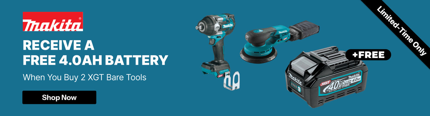 Makita Free 4.0Ah Battery When You Buy 2 XGT Bare Tools