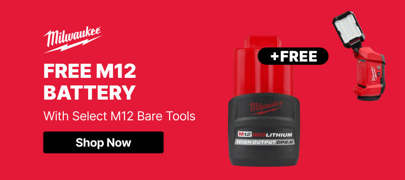 Grid - Milwaukee Free M12 Battery with Select M12 Bare Tools (PROM-889)