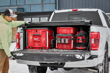 milaukee packout in truck bed