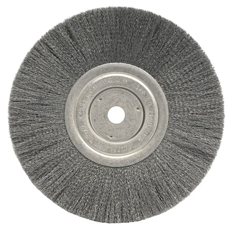 Weiler 01135 8" Narrow Crimped Wire Wheel, .006, 5/8" A.H.