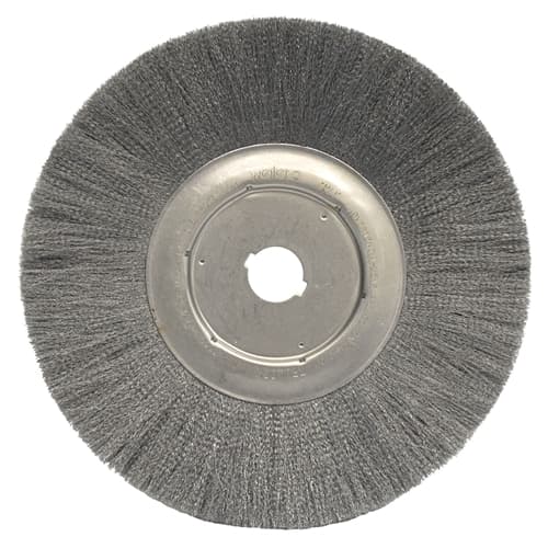 Weiler 01299 12" Narrow Crimped Wire Wheel, .006, 1-1/4" A.H., Packs of 2