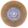 Weiler 01415 6" Narrow Crimped Wire Wheel, .005 Brass, 5/8"-1/2" A.H., Packs of 2