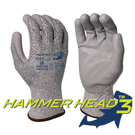 Armor Guys 02-013-L Hammerhead Cut Glove A3 Gray Salt & Pepper HDPE 4442C Large