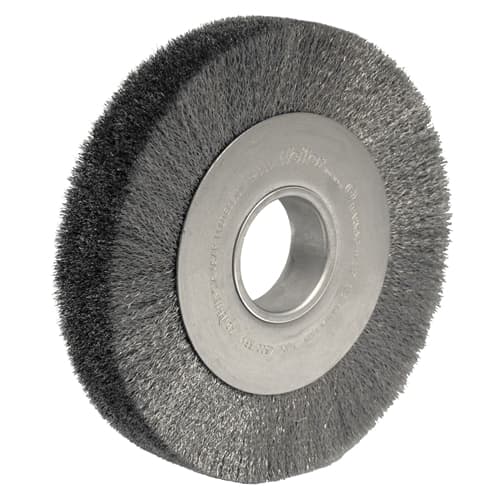 Weiler 03140 8" Crimped Wire Wheel, Wide Face, .0118, 2" A.H.