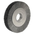 Weiler 03160 8" Crimped Wire Wheel, Wide Face, .020, 2" A.H.
