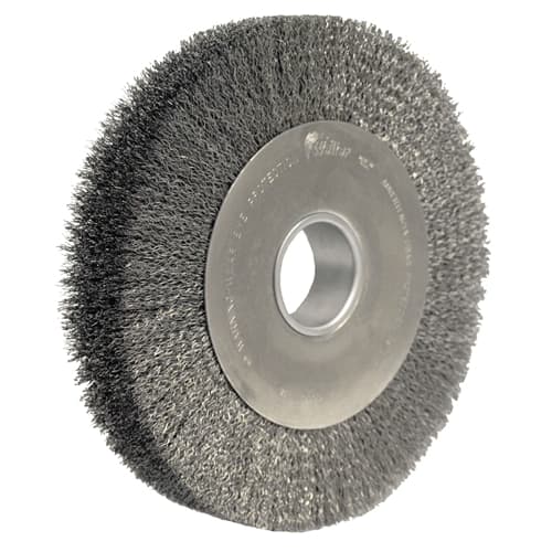 Weiler 03180 10" Crimped Wire Wheel, Wide Face, .0104, 2" A.H.