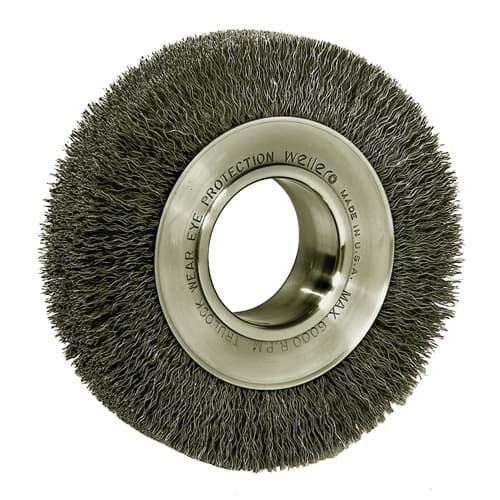 Weiler 06070 6" Medium Crimped Wire Wheel, .0118, 2" A.H.