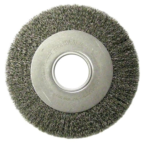 Weiler 06490 8" Medium Crimped Wire Wheel, .0118 SS, 2" A.H.